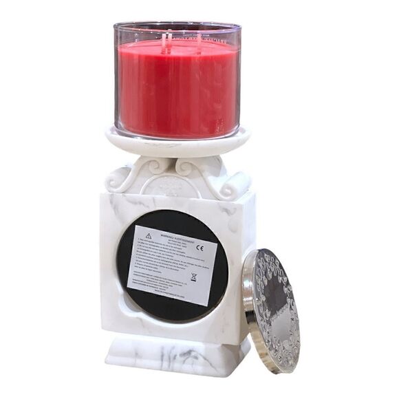 Bath & Body Works 2022 Christmas Clock And Mouse 3 Wick Candle Holder Pedestal - Picture 5 of 5